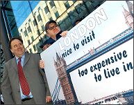 CWU general secretary Billy Hayes (left) on Lobby during one day London weighting strike