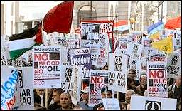 National anti-war demonstration in London, 22 march 2003