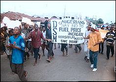 The DSM on an anti-fuel rise strike and demonstration