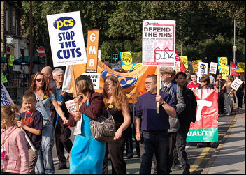 Sheffield demonstration against NHS cuts