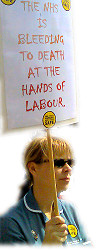 Nurse on Stoke-on-Trent demo in 2006