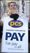 PCS worker on strike