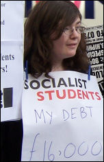 Bail out the students - not the bankers! - Campaign to Defeat Fees protest, photo Bob Severn