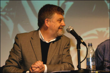 Dave Nellist at the Campaign for a New Workers' Party discussion forum at Socialism 2008, photo Paul Mattsson