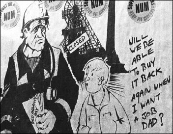 Miners strike 1984-85: Detail from Alan Hardman cartoon