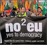 No2EU banner on protest against the G20, photo by Paul Mattsson No2EU banner on protest against the G20, photo by Paul Mattsson