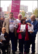 Remploy workers protest outside the opening of the London 2012 Paralympics against the closure of Remploy factories, photo by Hannah Sell Remploy workers protest outside the opening of the London 2012 Paralympics against the closure of Remploy factories, photo by Hannah Sell