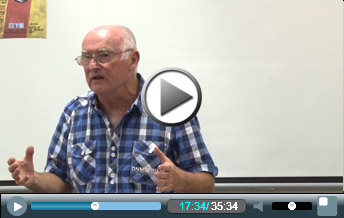 Peter Taaffe speaking at an all-London Socialist Party meeting