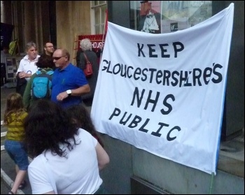 Save our services: Stroud against the cuts fighting against NHS cuts, photo Gloucestershire Socialist Party Save our services: Stroud against the cuts fighting against NHS cuts, photo Gloucestershire Socialist Party