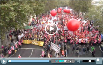TUC demo 20 October, photo  Socialist Party