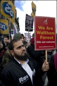Demo against the EDL, Waltham Forest, 27.10.12, photo by Paul Mattsson