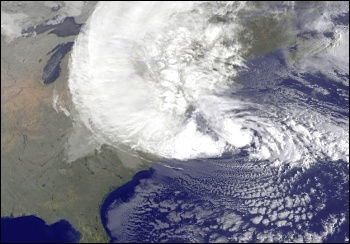 The gigantic Frankenstorm hurricane Sandy has put thousands out of their homes, left millions without power, and claimed more than 100 lives across north eastern USA, photo by NASA