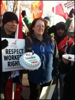 Greencore workers strike, 30.1.13, photo Steve Miller Greencore workers strike, 30.1.13, photo Steve Miller