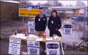 Winning candidate for TUSC in the Maltby byelection Joe Robinson (left), with Shaun Barratt (right), photo by Alistair Tice Winning candidate for TUSC in the Maltby byelection Joe Robinson (left), with Shaun Barratt (right), photo by Alistair Tice