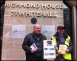 PCS picketers outside the Health Department, 20 March 2013, photo S Sachs Eldridge
