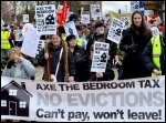 Glasgow demonstration against the bedroom tax and austerity 30 March 2013, photo Jim Halfpenny Glasgow demonstration against the bedroom tax and austerity 30 March 2013, photo Jim Halfpenny
