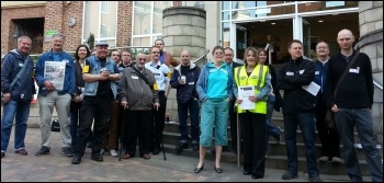 Sheffield DWP contact centre strike action on Tuesday 7 May Sheffield DWP contact centre strike action on Tuesday 7 May