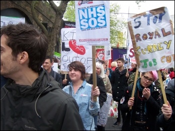 London march to save the NHS, 18.5.13, photo Dave Carr
