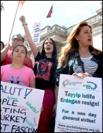 London support for protests ion Turkey