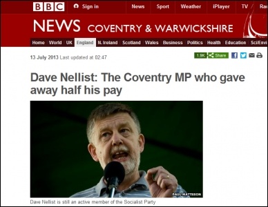 Dave Nellist interviewed on BBC website, photo by BBC Dave Nellist interviewed on BBC website, photo by BBC