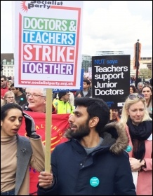 Joint London BMA-NUT demo, 26.4.16, photo Senan