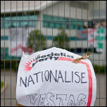 Vestas occupation, photo Marc Vallee