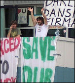 Vestas wind turbine plant workers' occupation, photo Senan