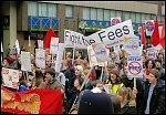 Students protest against fees on the Campaign to Defeat Fees demo in February, photo Socialist Party