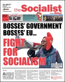 The Socialist issue 924 front page 