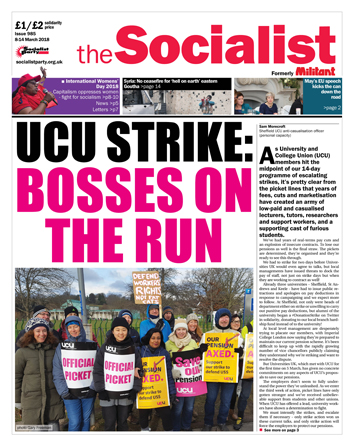 The Socialist issue 985 The Socialist issue 985