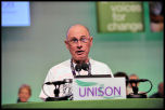 Roger Bannister at Unison conference