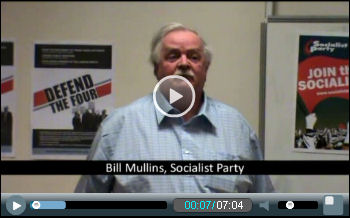 Unison witchhunt part three: Defend the Four meeting following protest: Bill Mullins speaking