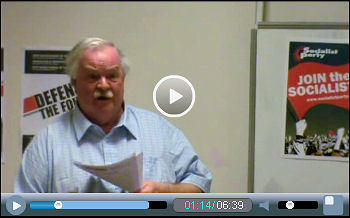 Unison witchhunt part four: Defend the Four meeting following protest: Bill Mullins speaking