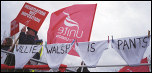 Picket line on British Airways cabin crew strike, photo Paul Mattsson