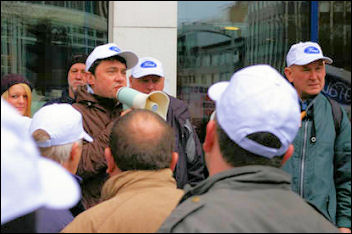 Rob Williams on the Visteon protest, photo Alec Thraves Rob Williams on the Visteon protest, photo Alec Thraves