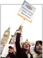 PCS workers on strike, photo Paul Mattsson