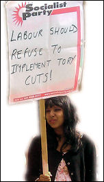 Coventry Against the Cuts demands that the Labour Party refuses to implement the cuts, photo by Coventry Socialist Party