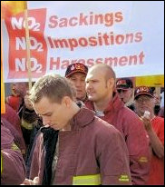 Firefighters protest
