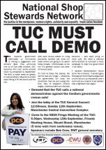 National Shop Stewards Network Lobby the TUC leaflet National Shop Stewards Network Lobby the TUC leaflet