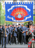 Firebrigades Union (FBU) demonstration of Firefighters in London, photo Suzanne Beishon Firebrigades Union (FBU) demonstration of Firefighters in London, photo Suzanne Beishon