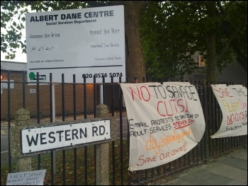 Campaign launched to save the Albert Dane Centre and the Links Project at Southall Baptist church hall in Ealing, photo Ealing Socialist Party