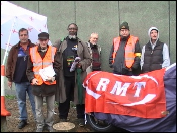 On the RMT picket line at Seven Sisters, photo by Clare Doyle On the RMT picket line at Seven Sisters, photo by Clare Doyle