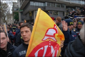 Firefighters rally and lobby MPs against cuts, photo Suzanne Beishon Firefighters rally and lobby MPs against cuts, photo Suzanne Beishon