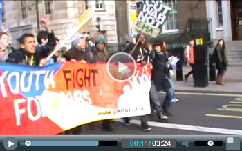 School, college and university students demonstrate Nov 24th against fee raises and the abolition of the EMA