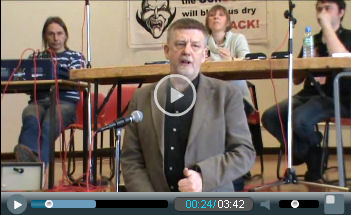 Socialist Party councillor Dave Nellist arguing in favour of the NSSN setting up an anti-cuts campaign Socialist Party councillor Dave Nellist arguing in favour of the NSSN setting up an anti-cuts campaign