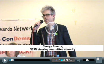 George Binette moves motion two at NSSN anti-cuts conference George Binette moves motion two at NSSN anti-cuts conference