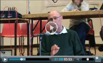 Roger Bannister, addressing NSSN anti-cuts conference Roger Bannister, addressing NSSN anti-cuts conference