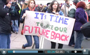 London students demonstrate against cuts to education London students demonstrate against cuts to education