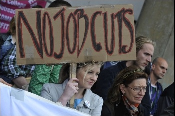 UCU  members on strike at London Met university in 2009 , photo Paul Mattsson