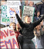 Students protest at ConDem plans to scrap the EMA last November, photo by Senan Students protest at ConDem plans to scrap the EMA last November, photo by Senan